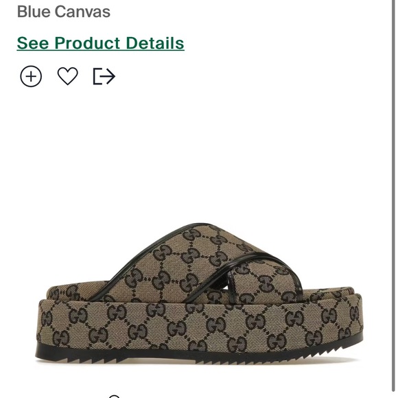 BNWT Gucci GG Platform 30 mm Sandal
Blue Canvas - Picture 2 of 7